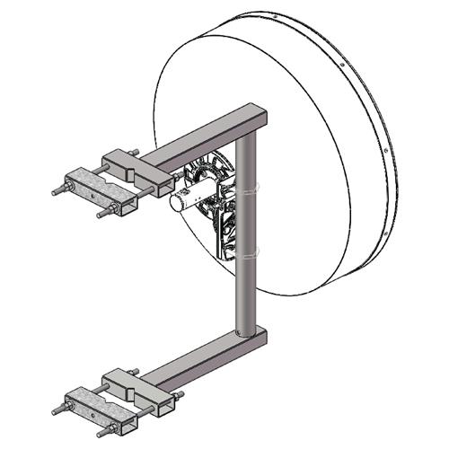 Suporte Aço Galvanizado Canto da Torre ALGcom SCA 03 06 2 36020020004 Frente