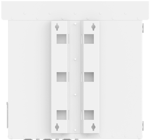 Rack Gabinete Standard 10U Alumínio Poste com ventilação ALGcom GO 10 19 50 AL ST 35010010006 Atrás