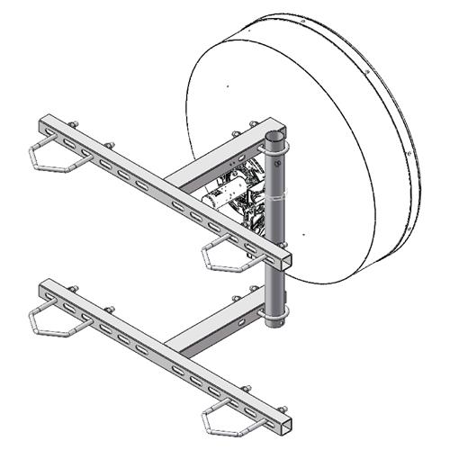 Suporte Aço Galvanizado Face da Torre ALGcom SFE 03 06 2 36020010002 Frente