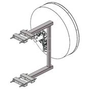 Suporte Aço Galvanizado Canto da Torre ALGcom SCS 04 06 2 36020020001 Frente